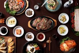Korean catering dishes prepared for a group order